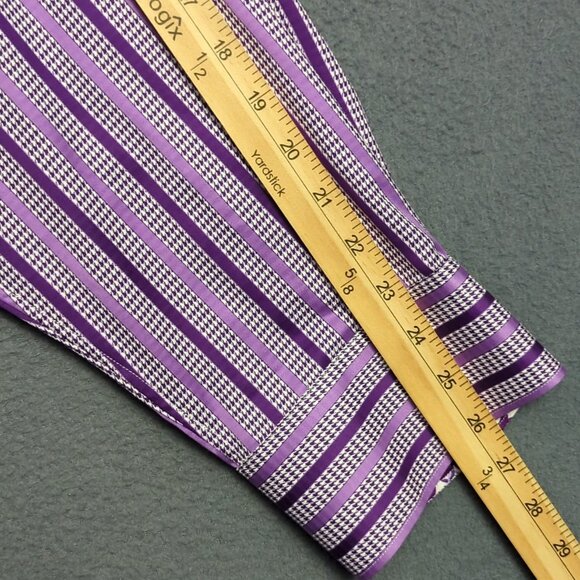 Robert Graham Shirt Men's 4XL Purple Flip Cuff Long Sleeve Button Up - Picture 8 of 11